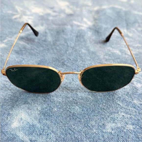Ray-Ban Gold Hexagonal Sunglasses with Black Case - Picture 5 of 5